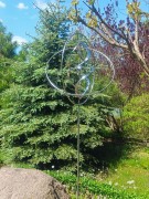 Rzeźba Wiatrowa - Gyroscope - WMGYRO01 - Nierdzewna Rzeźba Kinetyczna