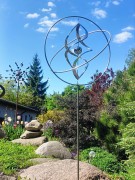 Rzeźba Wiatrowa - Gyroscope - WMGYRO01 - Nierdzewna Rzeźba Kinetyczna