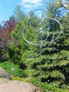 Rzeźba Wiatrowa - Gyroscope - WMGYRO01 - Nierdzewna Rzeźba Kinetyczna