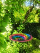 Poidło dla Ptaków Wiszące - Tęczowe - 7501017 - szklane