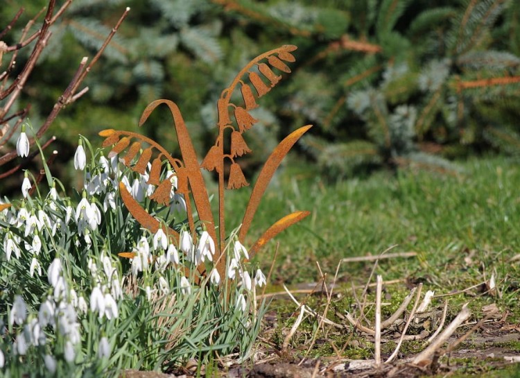 Ozdoba Ogrodowa Rdzą Malowana - Cebulica
