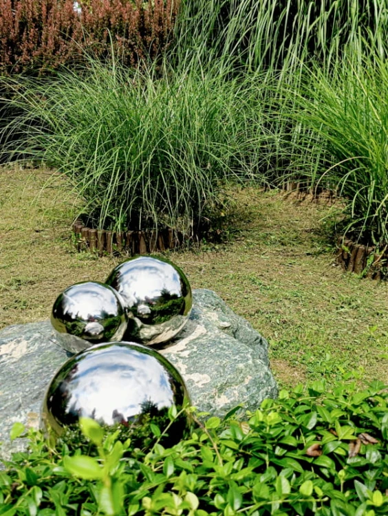 Kula Dekoracyjna Ogrodowa 15cm - Stal Nierdzewna - 5030417