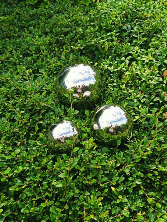 Kula Dekoracyjna Ogrodowa 15cm - Stal Nierdzewna - 5030417