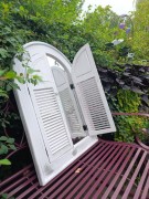 Ogrodowe Lustro z Okiennicami - 5085140 - białe