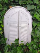 Ogrodowe Lustro z Okiennicami - 5085140 - białe