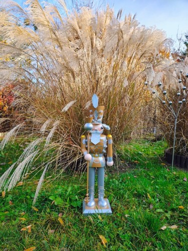 Dziadek do Orzechów z podświetleniem - Złoto-Biały - 2535119 - metalowy