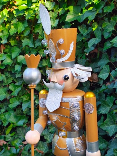 Dziadek do Orzechów z podświetleniem - Złoto-Biały - 2535119