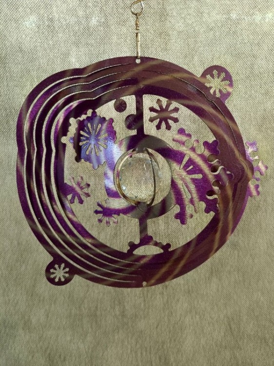 Wind Spinner - Śnieżynka z Kryształem - WSŚN10MKK