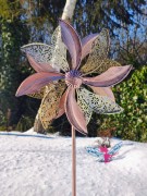 Rzeźba Wiatrowa - Anemon - 5703000 - Rzeźba Kinetyczna, Ozdoba Ogrodowa