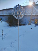 Rzeźba Kinetyczna - Aurora Dancer - stal nierdzewna - OW2762 - Ozdoba Ogrodowa - Rzeźba Wiatrowa