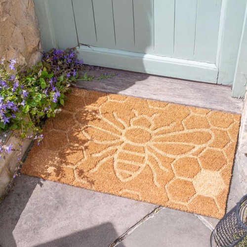 Wycieraczka włókno kokosowe pszczoła - wycieraczka strzyżona