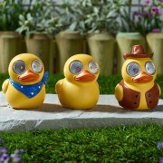 Figurki ogrodowe kaczki solarne