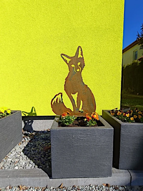 Lisek ozdoba metalowa