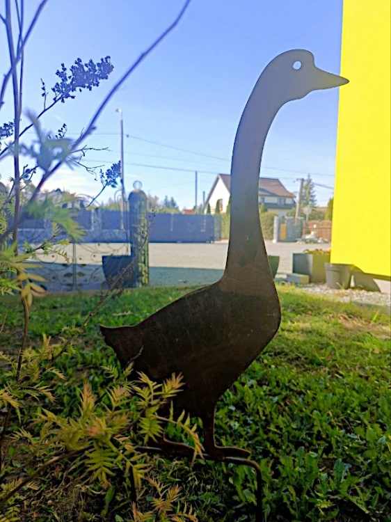 Gęś ozdoba z metalu