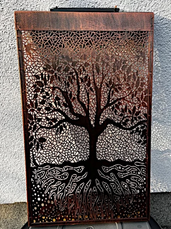 Dekoracyjny panel ogrodowy solarny Drzewo Życia