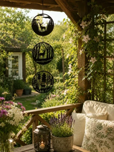metalowa zawieszka dekoracyjna na balkon i do ogrodu jeleń