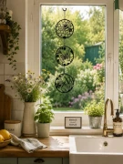 zawieszka dekoracyjna wind spinner z motylem, ważką i pszczołą