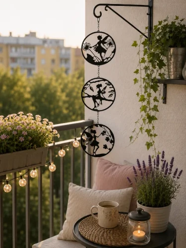 zawieszka typu wind spinner z motywem wróżek