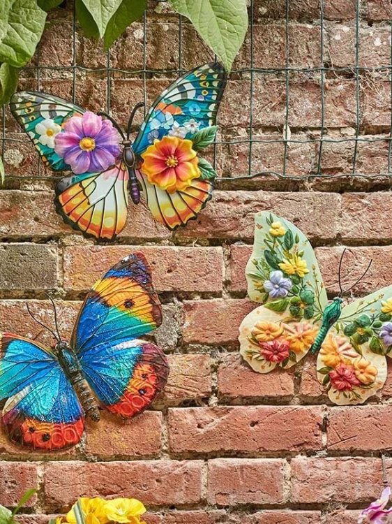 Metalowa dekoracja elewacyjna Motyl