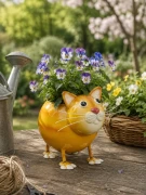 ozdobna doniczka kot, na tarsa, balkon i do kuchni