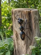 Metalowa mrówka na ścianę – ręcznie malowana ozdoba ogrodowa 5032021