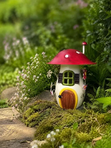 Ręcznie malowany Muchomorkowy Domek ogrodowy 5030343