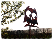 Ozdoba Rdzą Malowana - Sowa