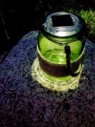 Lampa Solarna Wisząca LED - słoik zielony - L23010